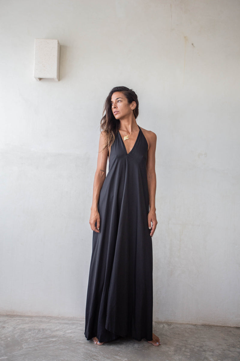 Silk Halter Handkerchief Dress by Daniella Hunter Silk Halter Handkerchief Dress by Daniella Hunter