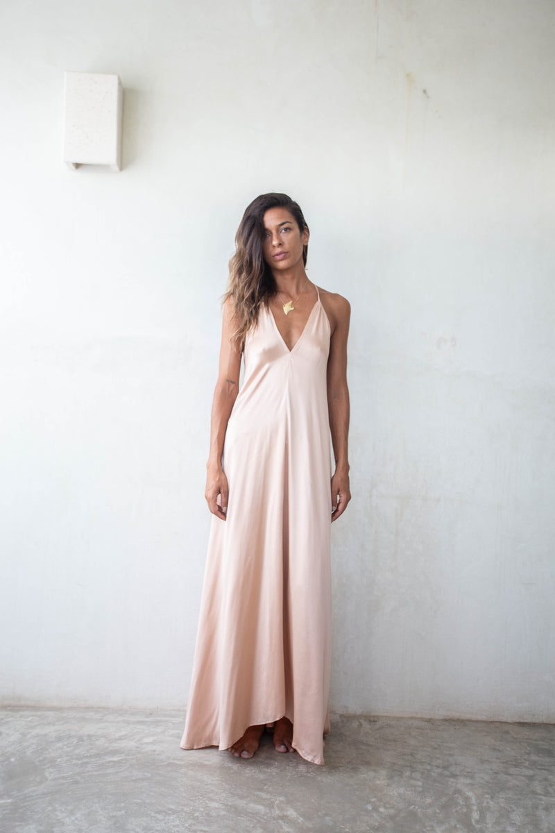 Silk Halter Handkerchief Dress by Daniella Hunter Silk Halter Handkerchief Dress by Daniella Hunter